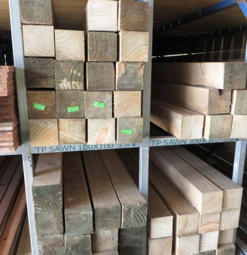 Treated Pine Rough Sawn Wet 100x100