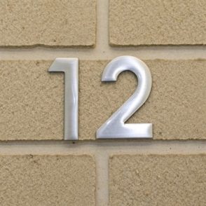 75mm Stick On Stainless Steel Mailbox Numeral