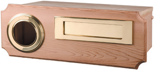 Beaumont Cedar Mailbox, Fence Mount with Brass Fittings