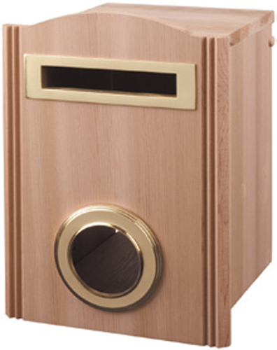 Wycombe Cedar Mailbox, Fence Mount with Brass Fittings