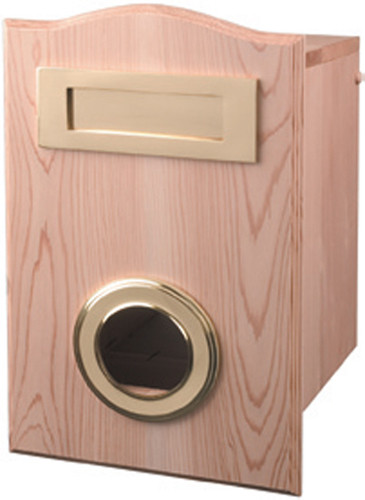 Windsor Cedar Mailbox, Fence Mount with Brass Fittings