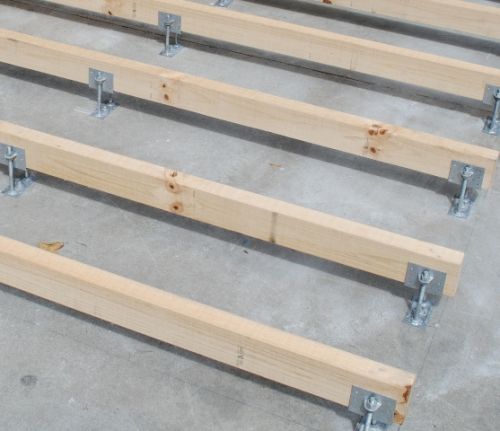 KlevaKlip Adjustable Joist Support Hanger Bracket for building over a concrete slab