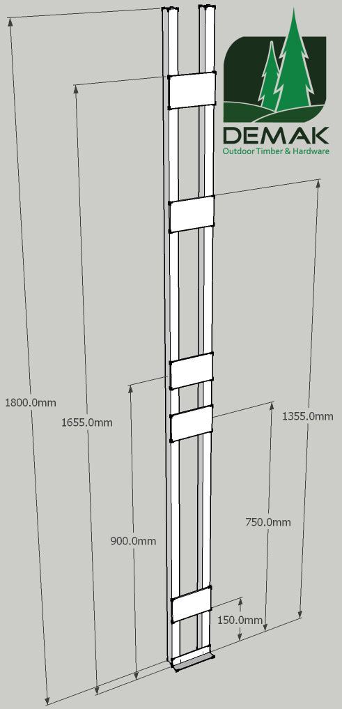 Aluminium Paling Fence Post / Rail Marking Tool