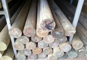 Treated Pine H4 Super Round Lathed Poles 75mm, 100mm, 125mm 150mm diameter