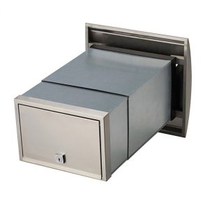 Stainless Steel Roma Brick in Back Open Mailbox suits A4 - Inc Sleeve