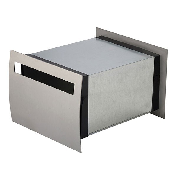 Stainless Steel Torino "Floating" Brick in Back Open Mailbox suits A4 - Includes Sleeve