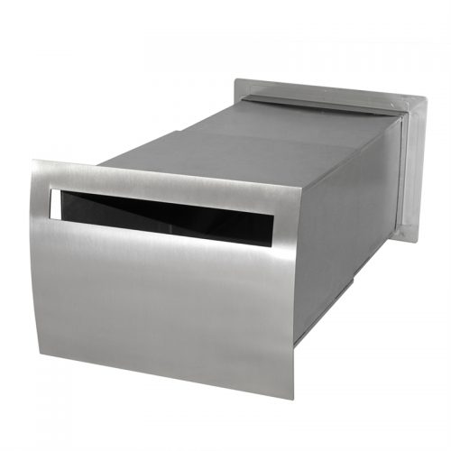 Stainless Steel Torino "Floating" Brick in Back Open Mailbox suits A4 - Includes Sleeve