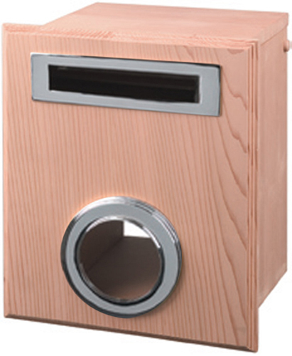 Coventry Cedar Mailbox, Fence Mount with Chrome Fittings