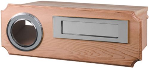 Beaumont Cedar Mailbox, Fence Mount with Chrome Fittings