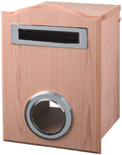 Victorian Cedar Mailbox, Fence Mount with Chrome Fittings