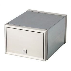 Stainless Steel Milano Brick In Rear Open Mailbox