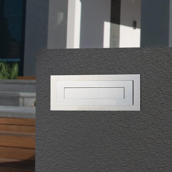 Stainless Steel Carrera Brick In Rear Open Mailbox – Includes Sleeve