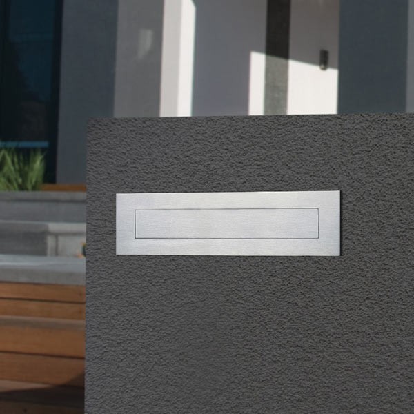 Stainless Steel Letter Plate for Brick or Timber Mailbox 290mm Suits A4