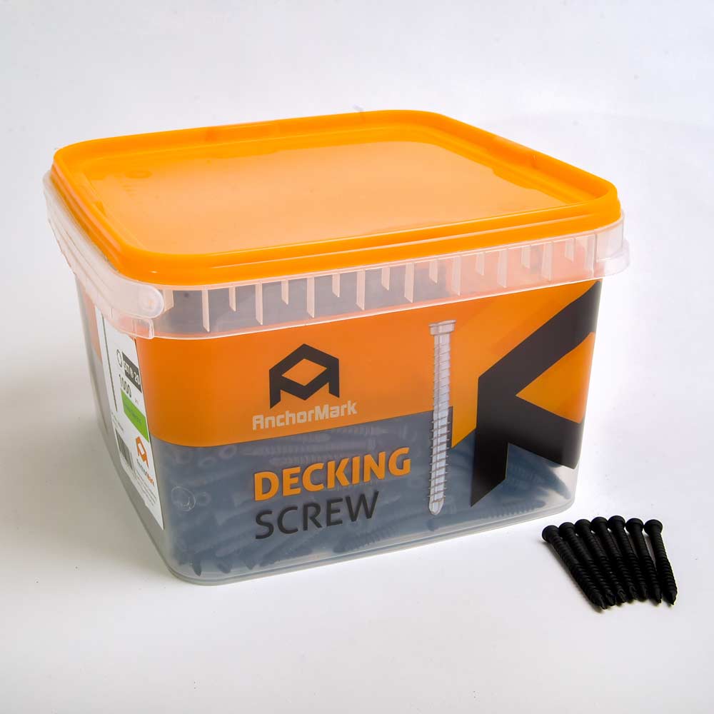 Black 316 Stainless Decking Screws Timber to Timber 5.5x50mm | 1000 Pack