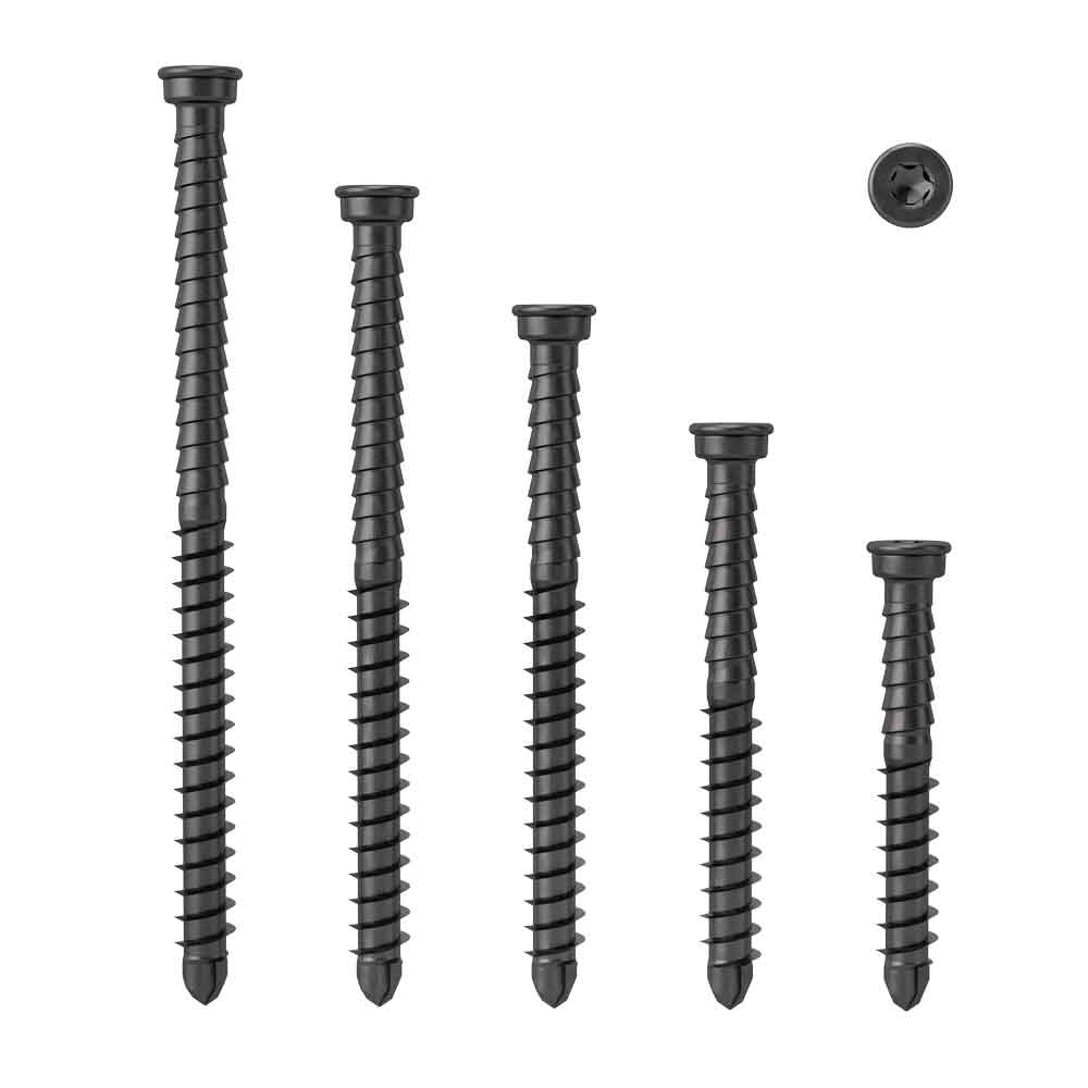 Black 316 Stainless Decking Screws Timber to Timber 5.5x50mm | 1000 Pack